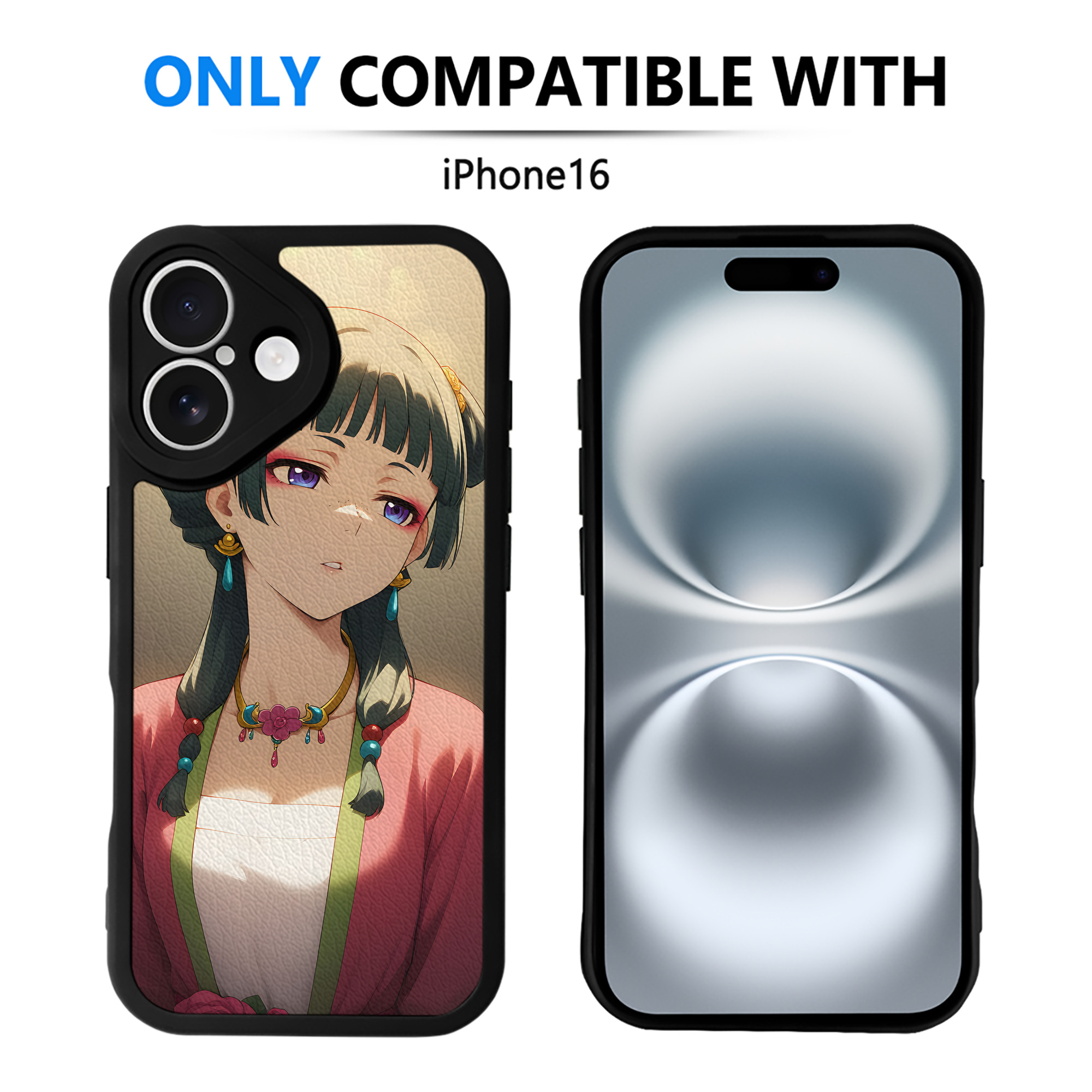 （画像用） 薬屋のひとりごと The Apothecary Diaries 【iPhone 16シリーズ対応】シリコンスマホケース（レザー調） 材質：シリコン